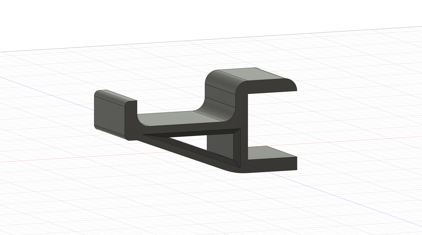 3D-printad Headsetkrok ABS – Press-fit för skrivbord 18, 22 eller 25 mm